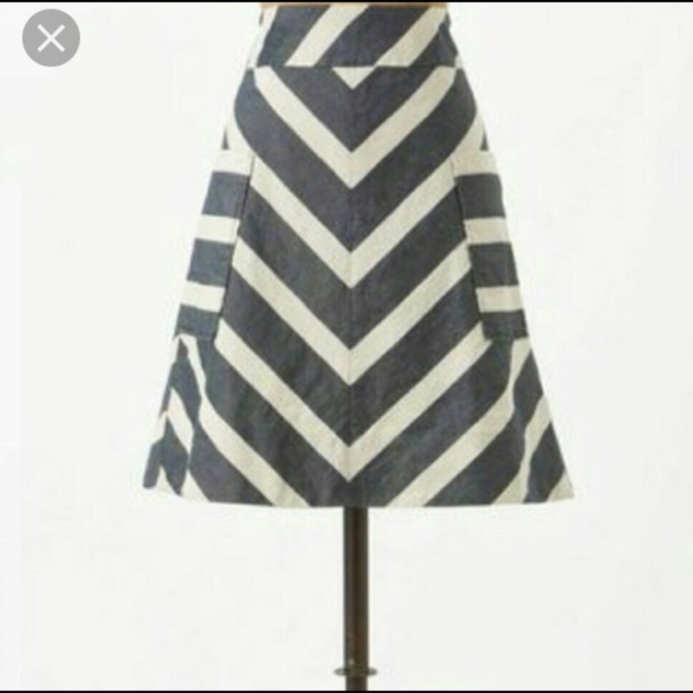 Anthropologie Postmark Endpoint Chevron Skirt